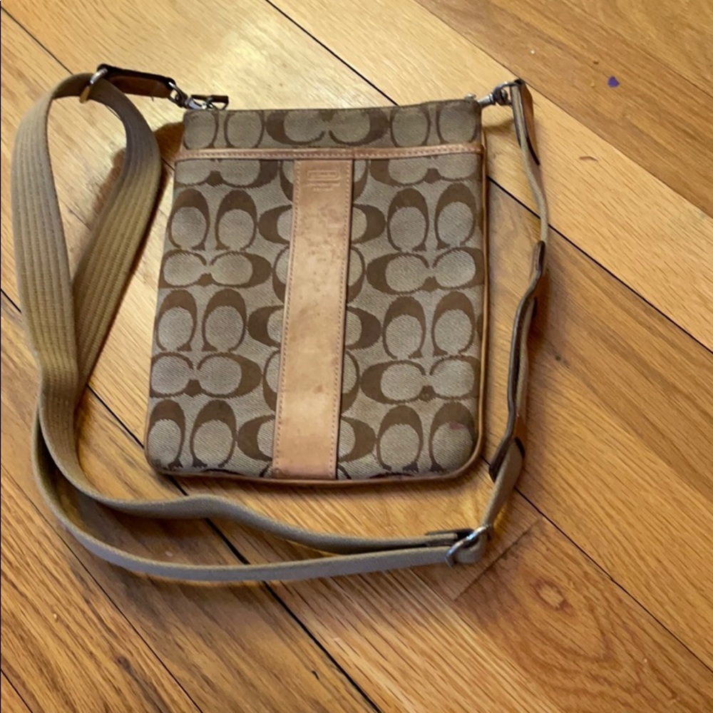 100% Authentic Coach Material Rectangular Crossbo… - image 1